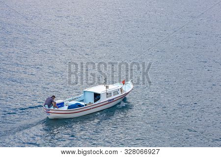Adrasan, Kemer / Antalya, October 4, 2019, Seaside View From Adrasan Beach Along The Mediterranean C