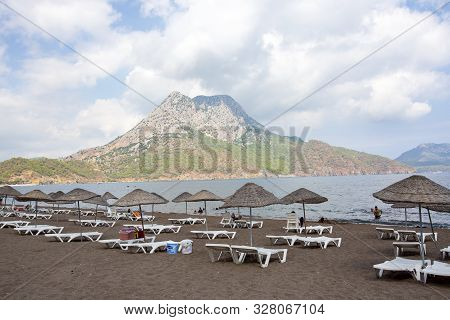 Adrasan, Kemer / Antalya, October 4, 2019, Seaside View From Adrasan Beach Along The Mediterranean C