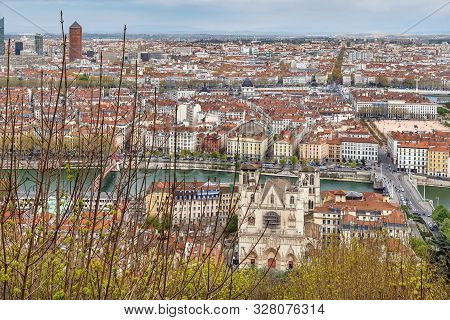 View Of Lyon From Basilica Of Notre-dame De Fourviere Hill, Frane