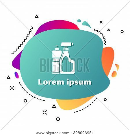 White Plastic Bottles For Liquid Laundry Detergent, Bleach, Dishwashing Liquid Or Another Cleaning A