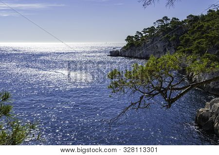 Beautiful Nature Of Calanques On The Azure Coast Of France.