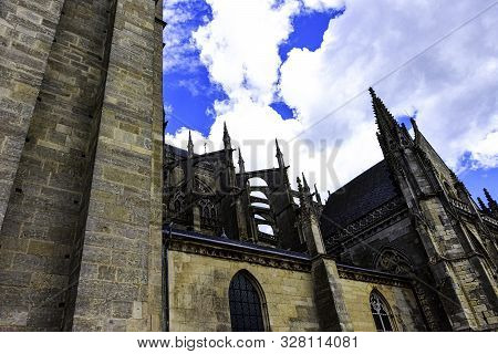 Le Mans, Maine, France - May 28: Cathedral Of Saint Julian (cathedrale St-julien Du Mans) On 28 May 