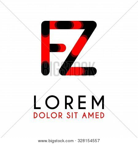 Initial Letter Fz With Red Black And Has Rounded Corners