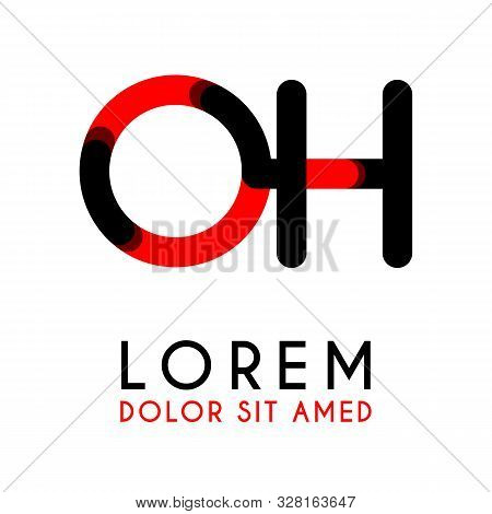 Initial Letter Oh With Red Black And Has Rounded Corners