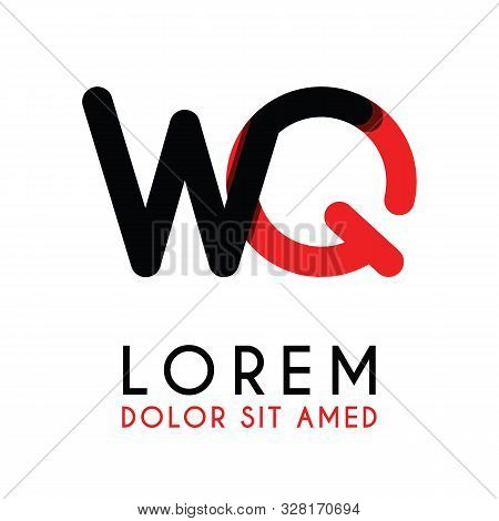 Initial Letter Wq With Red Black And Has Rounded Corners