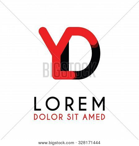 Initial Letter Yd With Red Black And Has Rounded Corners