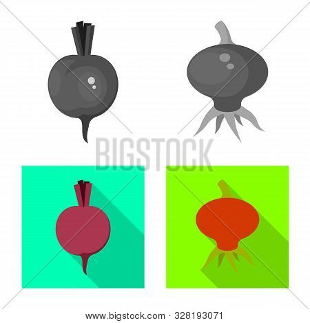 Vector Design Of Fresh And Red Symbol. Collection Of Fresh And Organic Stock Vector Illustration.