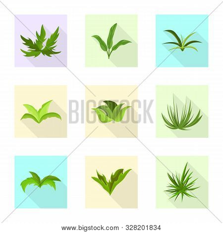 Vector Design Of Landscaping And Summer Logo. Collection Of Landscaping And Environment Stock Vector