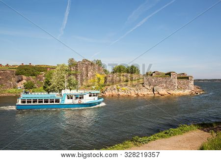 Helsinki, Finland - May 23, 2019: Passenger Ferry Jt-line Transporting Tourists From Helsinki To Suo