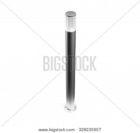 Classic Street Lamp Isolated On White Background. 3d Rendering