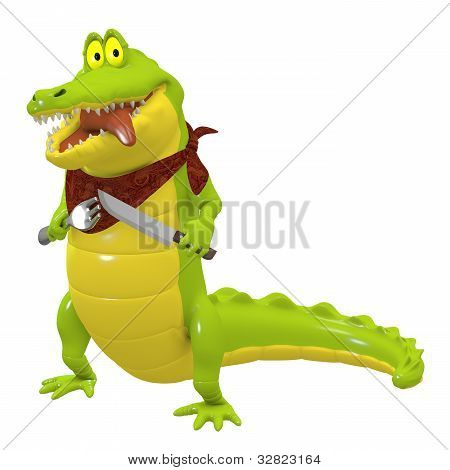 Alligator - klar til at spise