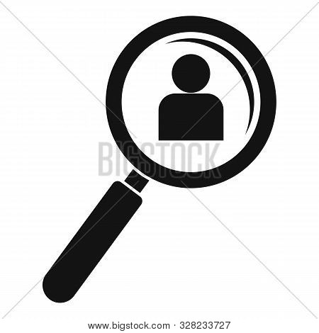 Admin Magnify Glass Icon. Simple Illustration Of Admin Magnify Glass Vector Icon For Web Design Isol