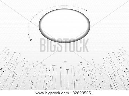 Circuit Board Technology Abstract Background, Science High-tech Futuristic Digital Concept.