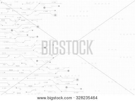 Circuit Board Technology Abstract Background, Science High-tech Futuristic Digital Concept.