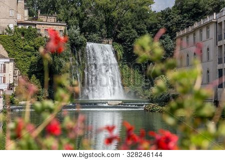 Scenic Waterfall Of Isola Del Liri, Small Town In The Province Of Frosinone, Lazio, Central Italy.