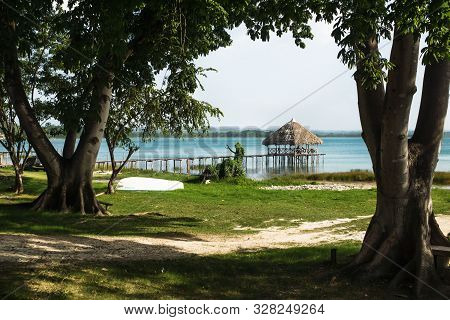 Dock Along The Lake Itza, El Remate, Guatemala