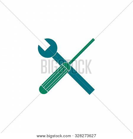 Repair Icon. Wrench And Screwdriver Icon. Settings Icon Isolated. Stock Vector Illustration Isolated