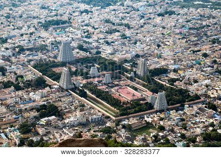 Overall View Of The City Of Tiruvannamalai And The Annamalaiyar Temple From The Arunchalahill Sacred