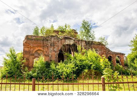 Ruins Of Church Of Assumption Of Blessed Virgin Mary (uspeniya Presvyatoy Bogoroditsy) In Village Of