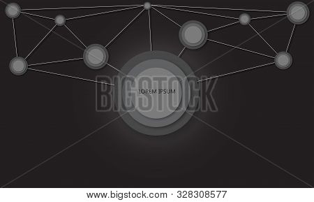 Vector Infographic Design Circle On The Black Background. Business Concept. 10 Options, Parts, Steps