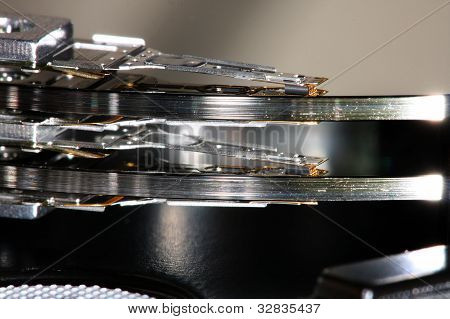 Harddisk magnetiske hoveder.