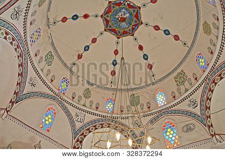 Mostar, Bosnia And Herzegovina - September 20, 2019: The Colorful Prayer Room Of  Koski Mehmed Pasha