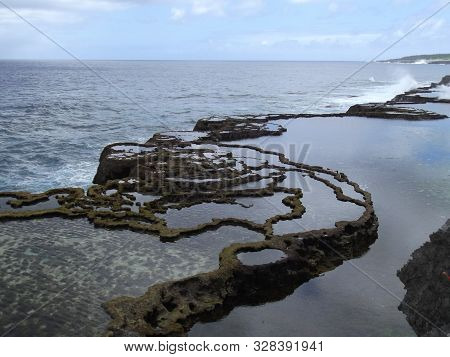Blowholes In Mapua Vaea, Kingdom Of Tonga
