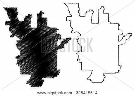 Spokane City ( United States Cities, United States Of America, Usa City) Map Vector Illustration, Sc