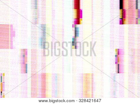 Abstract Background With Glitch Scanlines Tv Style