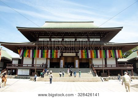 Narita, Japan - May 3, 2019 Great Main Hall Is The Building In Naritasan Shinshoji Temple. This Temp