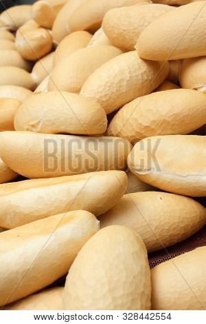 Wholemeal Bread Sticks Fresh From The Oven In A Bakery