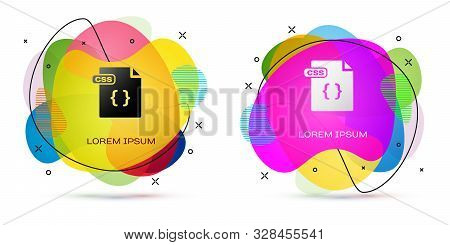 Color Css File Document. Download Css Button Icon Isolated On White Background. Css File Symbol. Abs