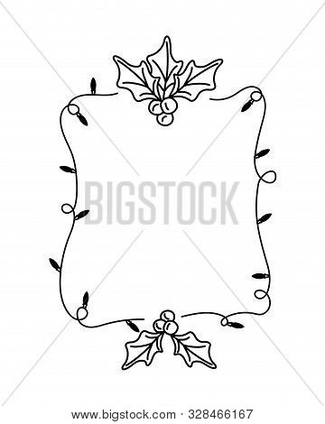 Merry Christmas Lights Colors Decoration Vector Illustration Design