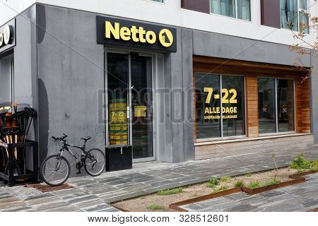 Copenhagen, Denmark - September 4, 2019. Exterior View Of The Supermarket Netto.