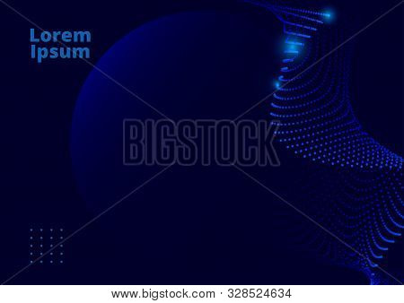 Abstract Blue Background Vector Template Design Illustration