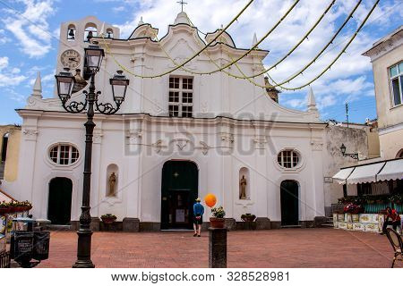 View Of Chiesa Di Santa Sofia Church In Capri Island, Italy