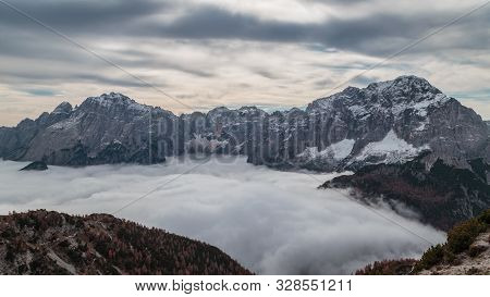 Cloudy Autumn Day In The Italian Alps