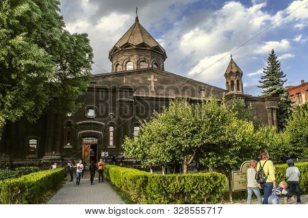 Gyumri,armenia,05 September,2019:the Main Entrance To The Church 