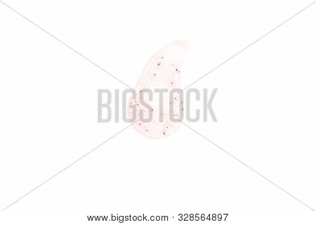Scrub Sample Texture With Bubbles Isolated On White Background.