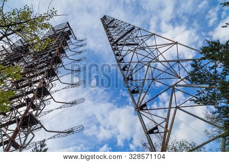 Former military Duga radar system in Chernobyl Exclusion Zone, Ukraine