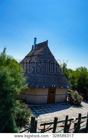 House In The Fishing Village Of Lignano, Italy.