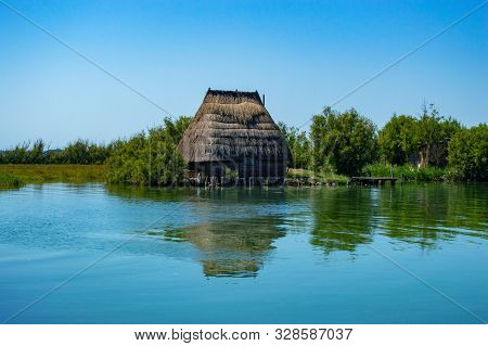 House In The Fishing Village Of Lignano, Italy.
