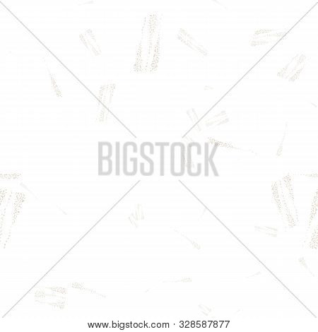 White And Beige Vector Seamless Check Pattern. Allover Pattern. Ink Grunge Grid. Hand Drawn Seamless