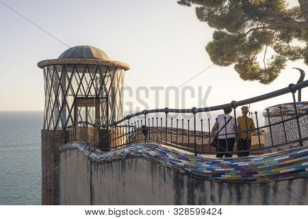 Vietri Sul Mare, Italy - 12 October 2019 Town Hall Of Vietri Sul Mare With Typical Ceramic Decoratio
