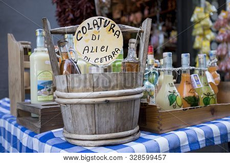 Vietri Sul Mare, Italy - 12 October 2019 Typical Products Of The City Of Vietri Sul Mare, Amalfi Coa