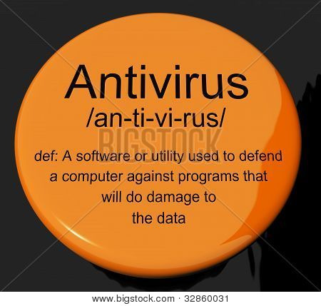 Antivirus Definition knap viser Computer System Security