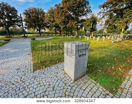 Zentralfriedhof, Vienna, Austria - October 15, 2019: World War Ii Graves Of Named And Unnamed Soldie