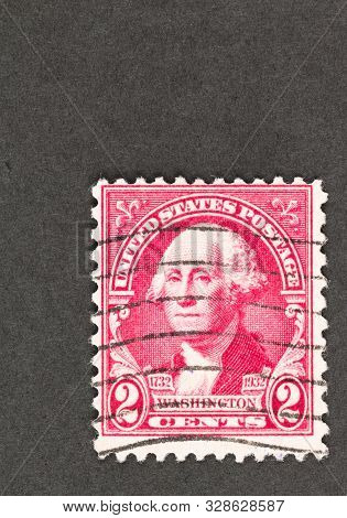 Seattle Washington - October 5, 2019: American Postage Stamp Commemorating 200th Anniversary Of Birt