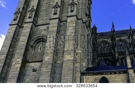 Le Mans, Maine, France - May 28: Cathedral Of Saint Julian (cathedrale St-julien Du Mans) On 28 May 
