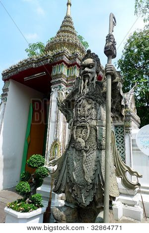 Chino estatua en el templo de Wat Pho, Bangkok